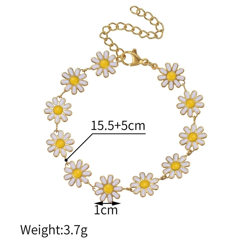 Elegant Flower 304 Stainless Steel Stainless Steel Bracelets In Bulk