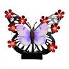 Solar-Powered Wall Lamp Painted Butterflies Decorative Light with Flower LED Waterproof Solar Ambient Landscape Light Hollow Out Wall Decoration Lights for Villa Garden Courtyard Decor