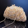 High Quality Metal Hollow Diamond Inlaid Luxury Crystal Evening Bag Diamond Handbag Women Gem Clutch Bag