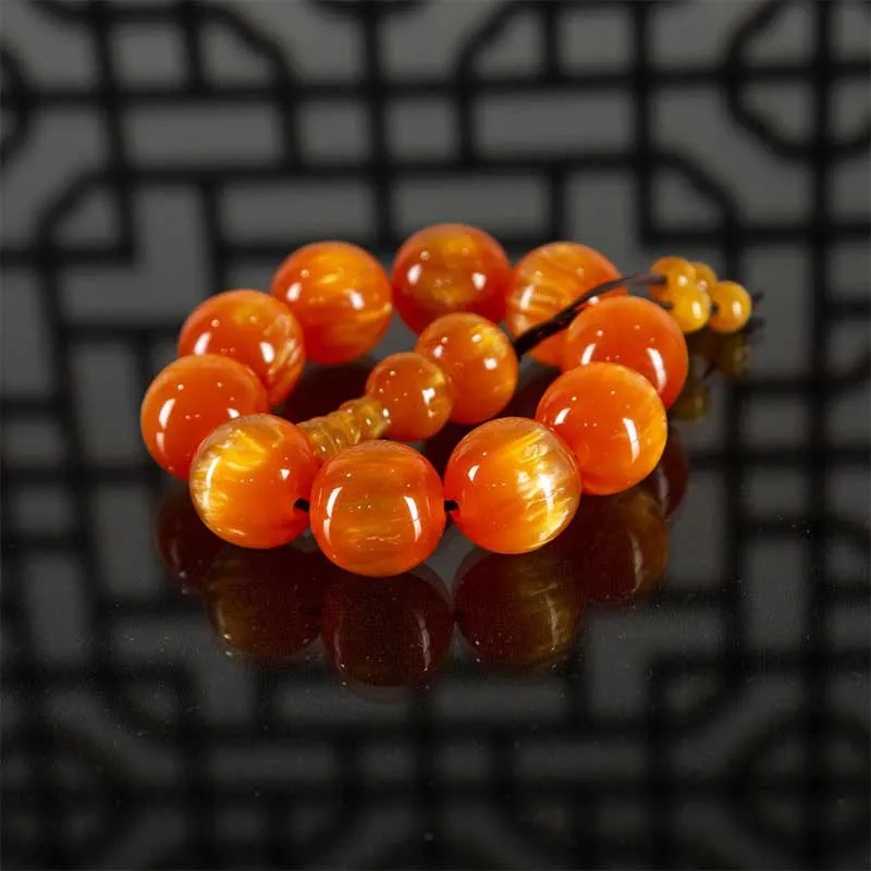 Amber Gourd Bead Fortune Harmony Bracelet