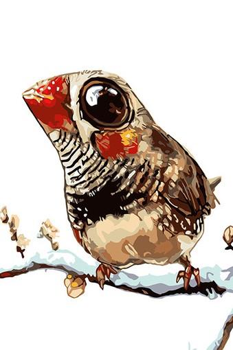 

Cute Bird On Branch – Paint By Numbers - 40*50CM, 501 Original