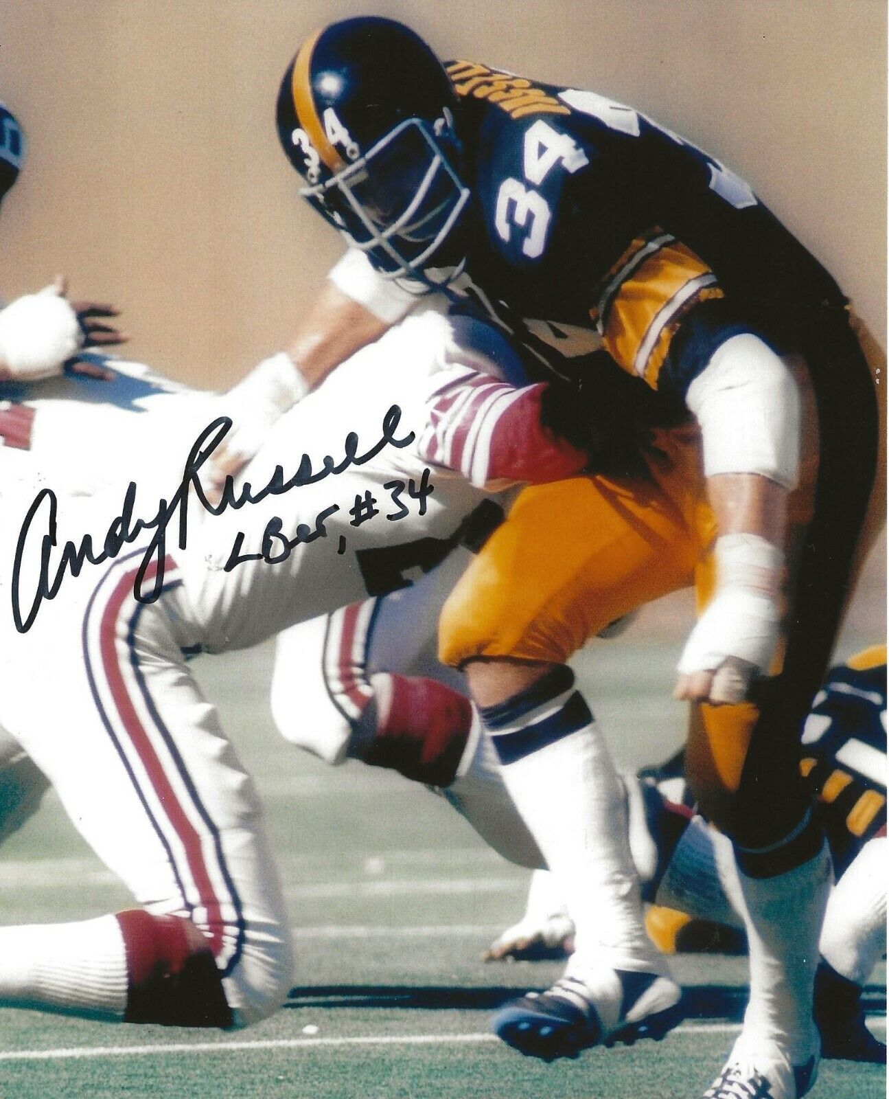 Andy Russell signed Pittsburgh Steelers 8x10 Photo Poster painting autographed 3