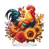 (US Only)Acrylic 2D Flat Chicken Sunflower DIY Table Top Diamond Painting Ornament Kits