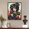 Fille-Ronde drill diamant peinture-40*50cm