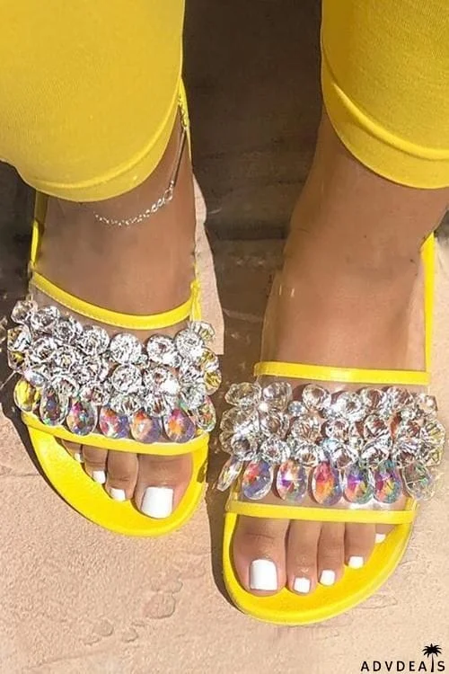 Rhinestone Flat Slipper