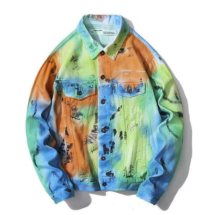 Arrow Denim Jacket Jean Coat off Ow Doll Jacket Coat Men's and Women's Coats Owt