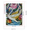 Diamond Painting -DIY Round Partial AB Drill Animal Stained Glass（45x55cm）