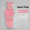 2pcs Baby Sleeping Bags and Rabbit Ear Fetal Hat Set, Newborns 0-3 Months Must Haves, Inside 95% Cotton, Soft and Cute, Suitable for Four Seasons