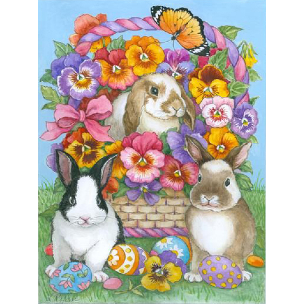 

30*40CM - Round Drill Diamond Painting - Rabbit, 501 Original