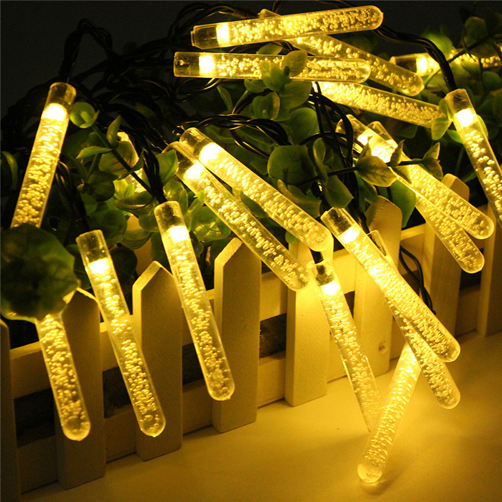 

Solar LED 3.5M 20 LED Ice Piton luces Warm White-Curtain String Night Light, 彩色, 501 Original