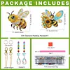 2Pcs Diamond Painting Acrylic Double Sided Honrybee Wind Chime Suncatcher with Crystal Hanging Pendant