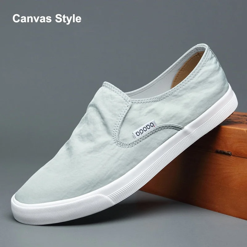 YITU New Men's Vulcanized Shoes Lac-up Loafer Shoes Breathable Korean Style Sneakers Flats Fashion Men Casual Canvas Shoes