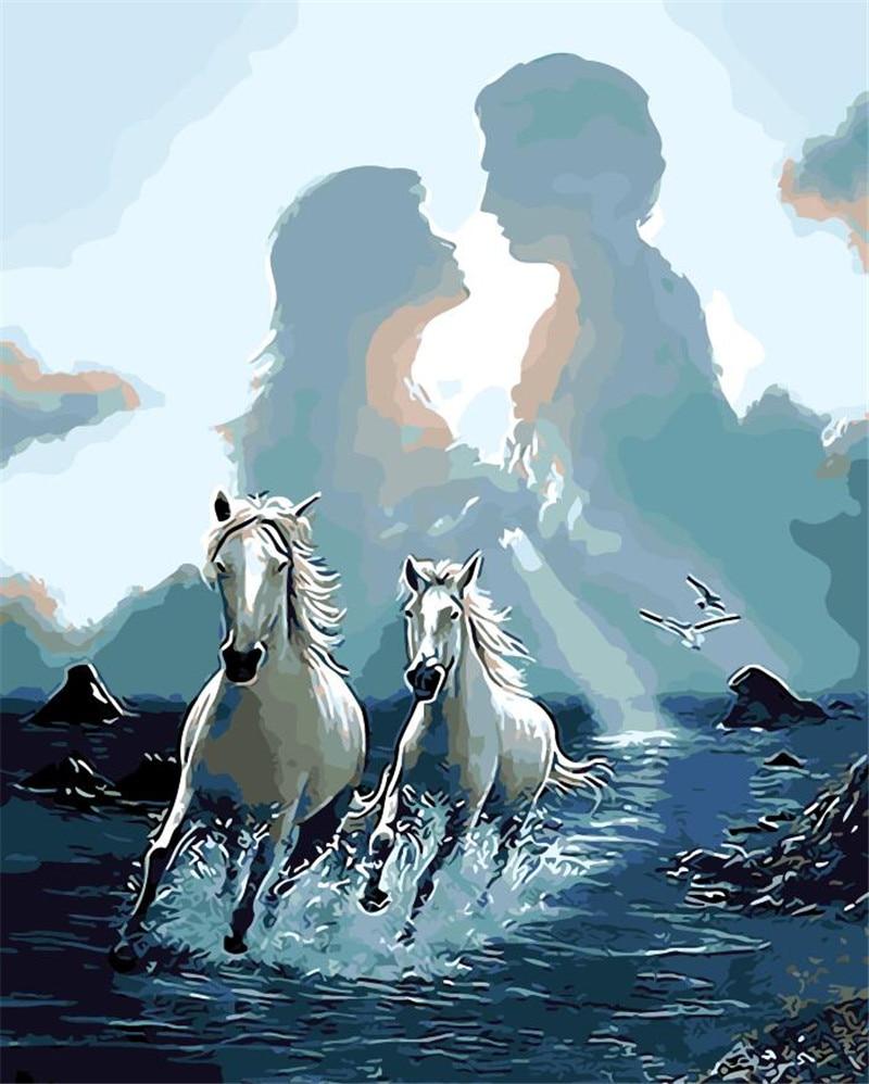 

Horse at Moonlight – Paint By Numbers - 40*50CM, 501 Original