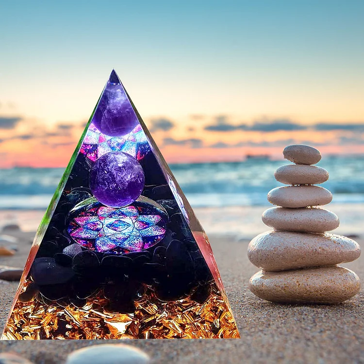 Natural Crystal Pyramid Quartz Healing Stone Chakra Reiki Home Decor (G)