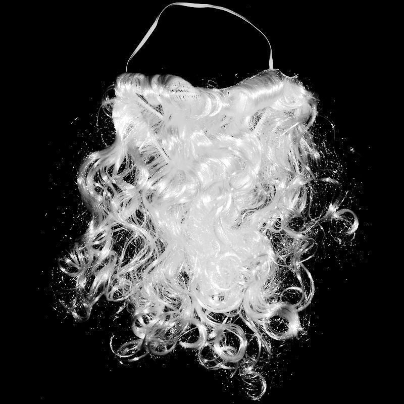 White Decorations Santa Claus 2024 Beard Beard Fake Christmas Beard Opening Octagonal Beard Dress Up