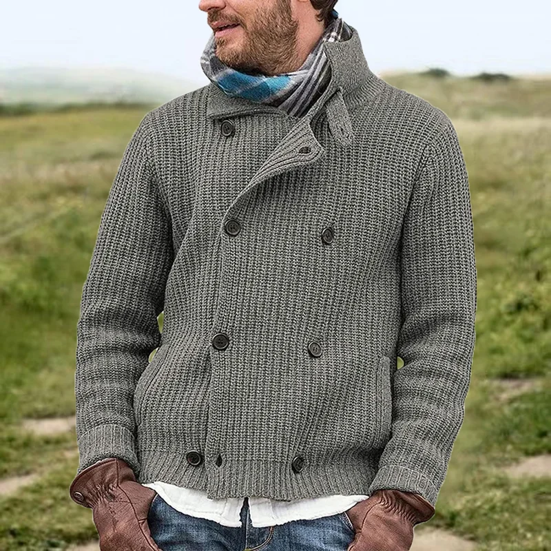 Men's Fashion British Style Thick Knit Cardigan