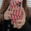 Creative LUCK Red Stripe TPU Phone Case for iPhone 11-14