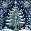 Christmas Tree-14CT Stamped Cross Stitch 40*40cm/15.75*15.75in tapestrymarket