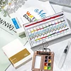 Travel Paint Palette Mini Portable Pocket Artist Watercolor Travel Set (A)