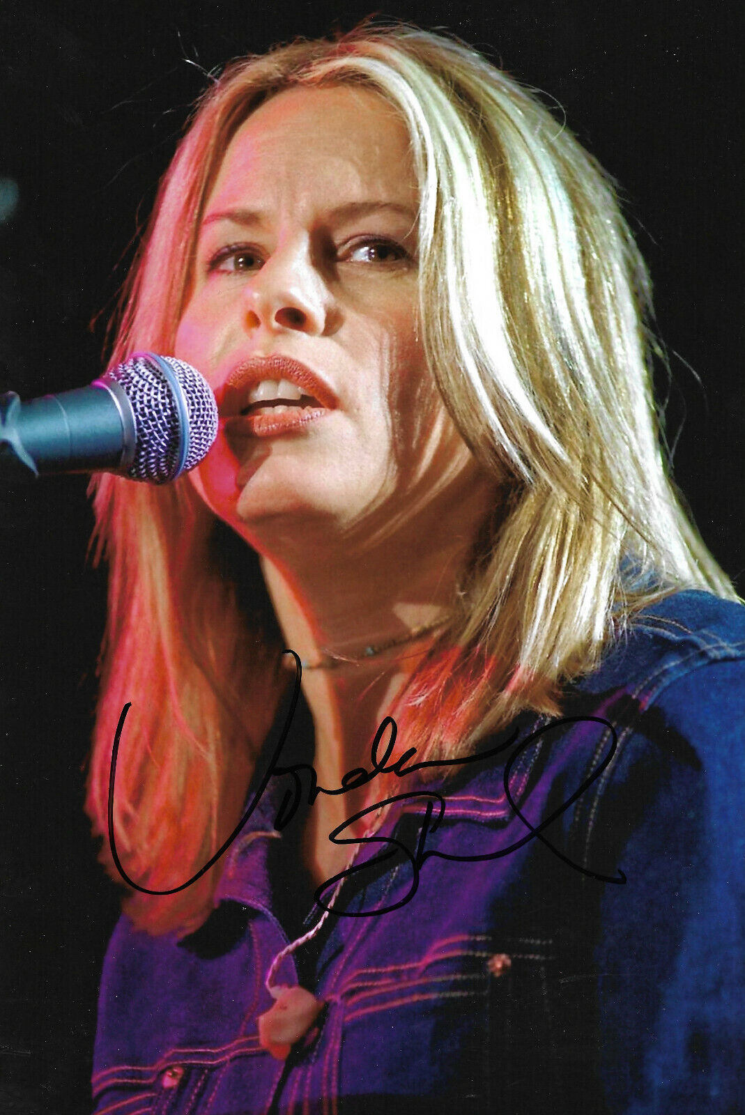 Vonda Shepard signed 8x12 inch Photo Poster painting autograph