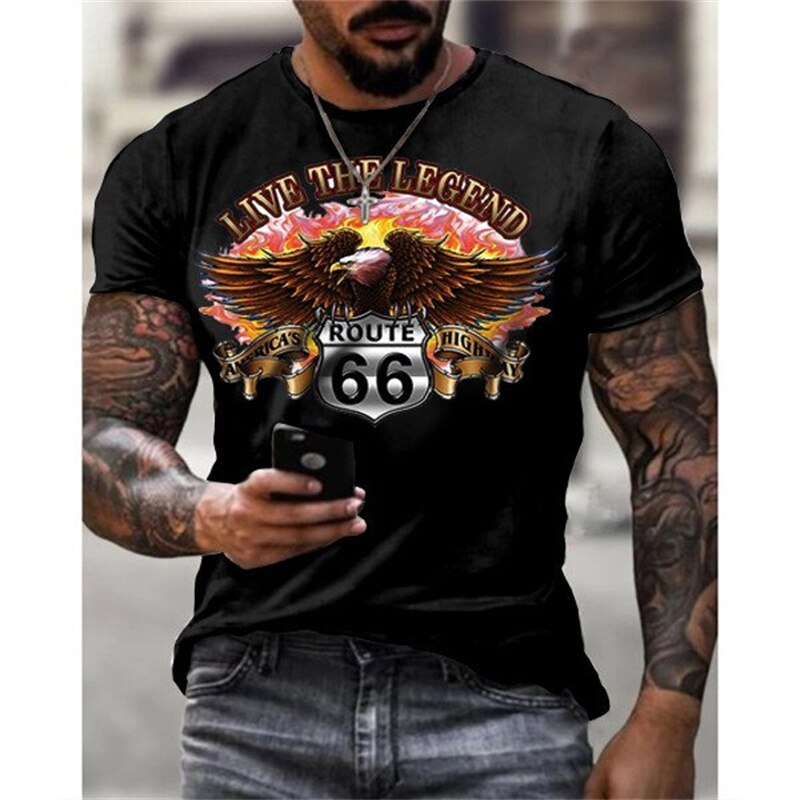 

Route 66 - 3D Printed Men T Shirt, Xxxl, 501 Original
