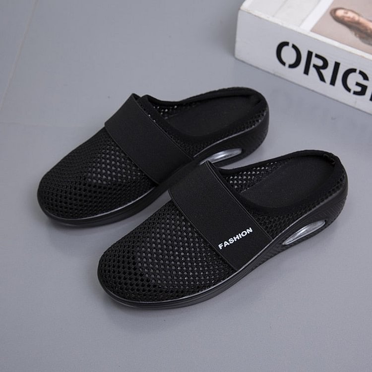 Designer Slippers 2021 New Autumn Breathable Mesh Flats Platform Fashion Shallow Wedges Casual Sport Women Shoes Mujer Zapatos
