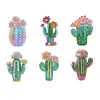 6PCS-Fleur animal-diamant peinture aimant r&eacute;frig&eacute;rateur