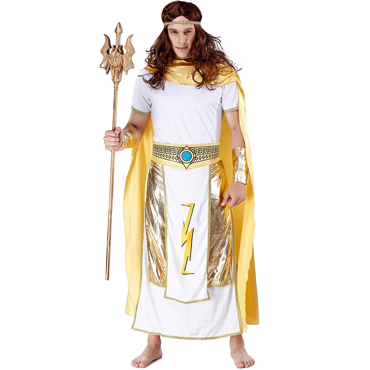Ancient Greek Egyptian King Prince Costume Role Play Game Stage Uniform-elleschic