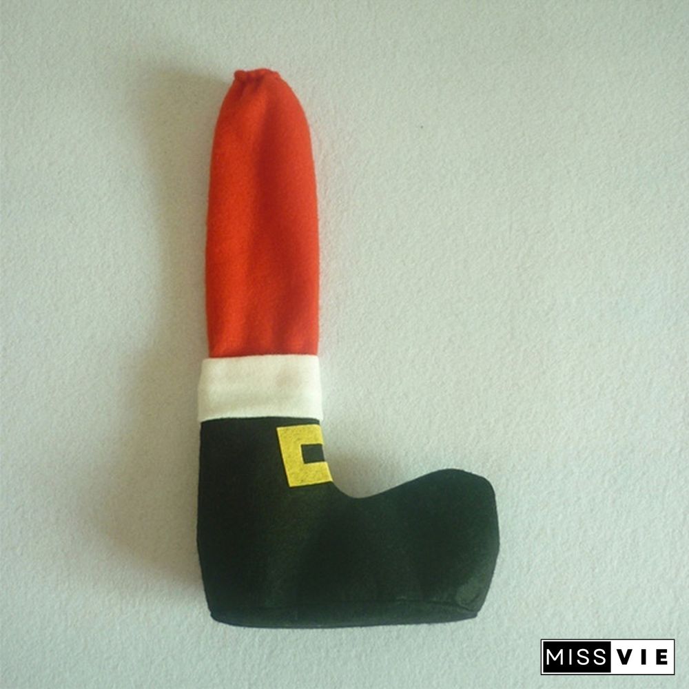 4Pcs/Set Elf Santa Chair Table Leg Covers Christmas Table Decoration Novelty