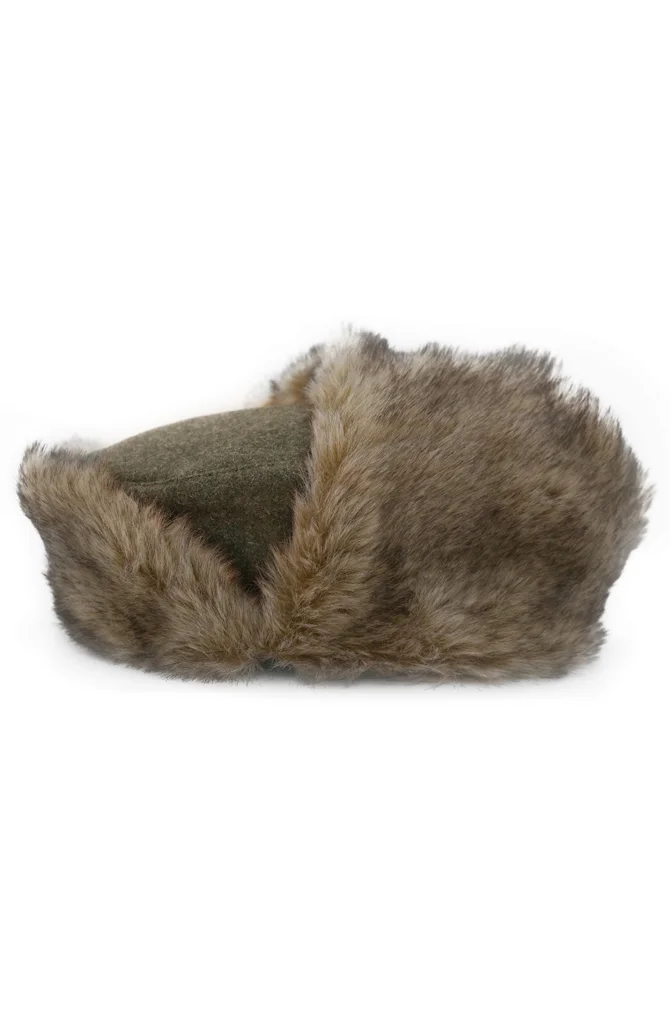  Wehrmacht/Elite German Brown Grey Wool Winter Fur Cap German-Uniform