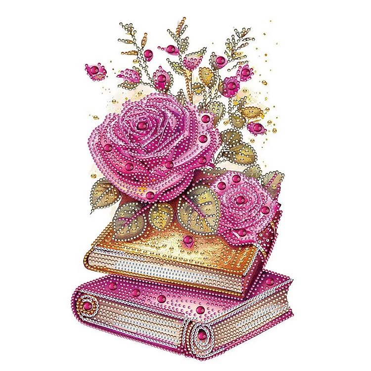 Flower and Book - Partial Drill - Special Diamond Painting(30*40cm)