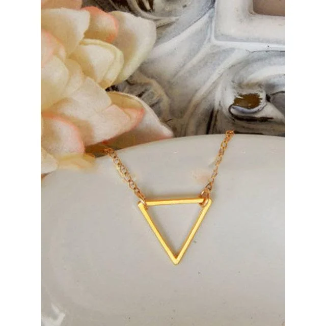 Golden Womens New Triangular Necklaces