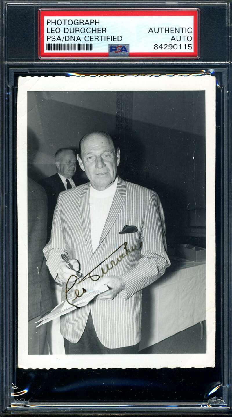 Leo Durocher PSA DNA Coa Signed Original Photo Poster painting Autograph