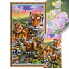 (Multi-Style) Big Size Tiger - 11CT Stamped Cross Stitch