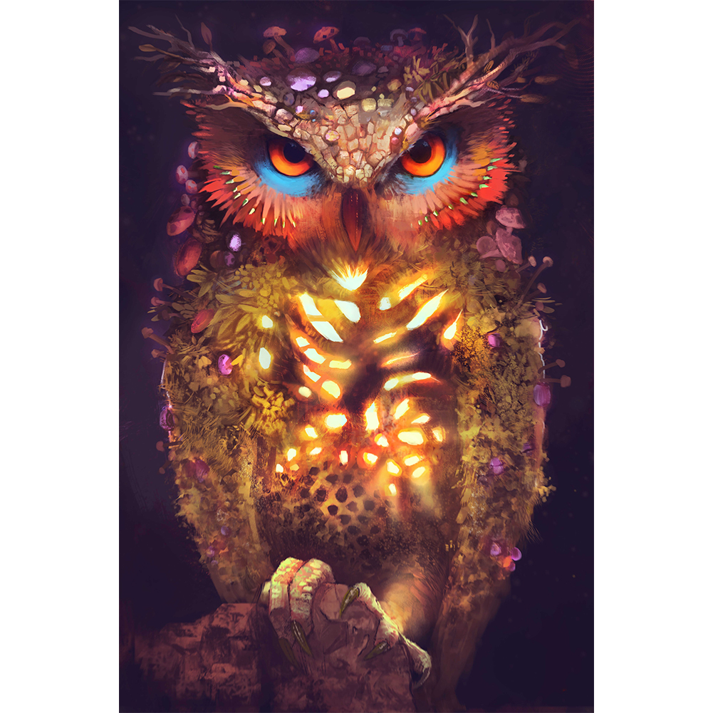 

Glitter Owl - 11CT Stamped Cross Stitch - 40*55CM, 501 Original