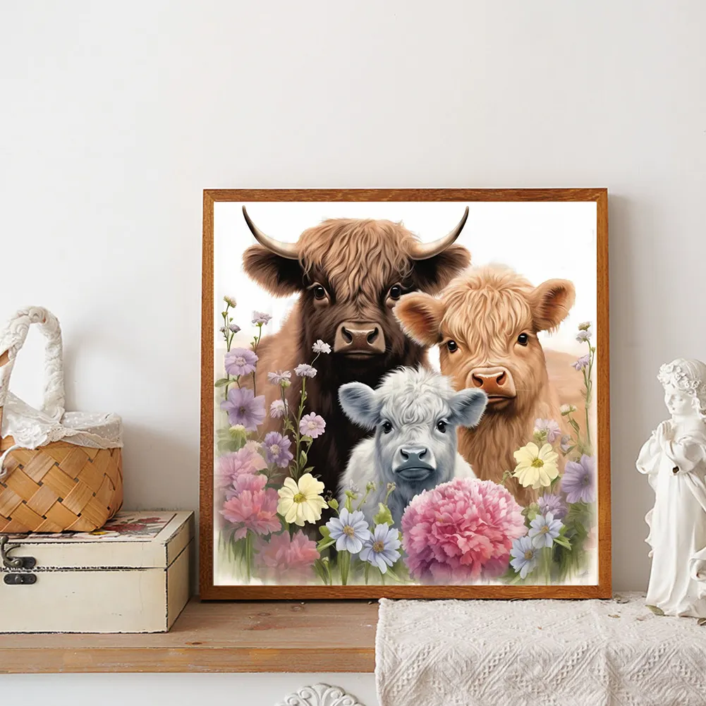 Diamond Painting - Full Round Drill - Yak&Lamb(Canvas|30*30cm)