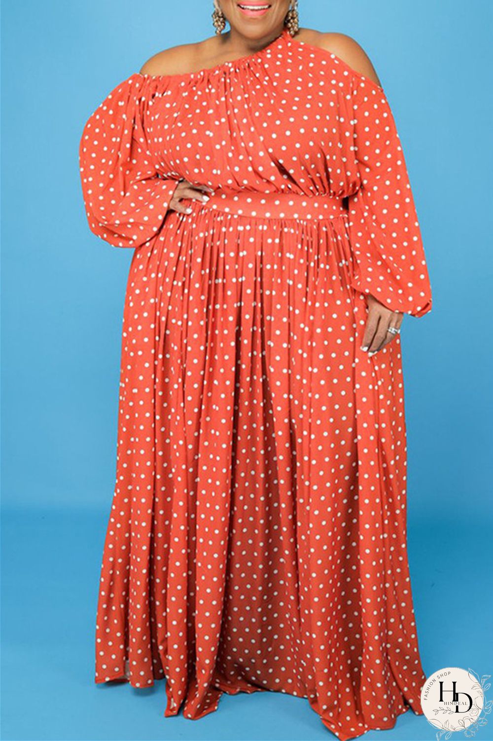 Black Fashion Casual Print Hollowed Out Oblique Collar Long Sleeve Plus Size Dresses
