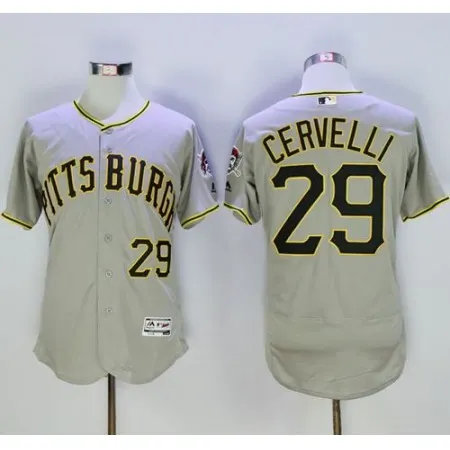 Pirates #29 Francisco Cervelli Grey Flexbase Authentic Collection Stitched MLB Jersey