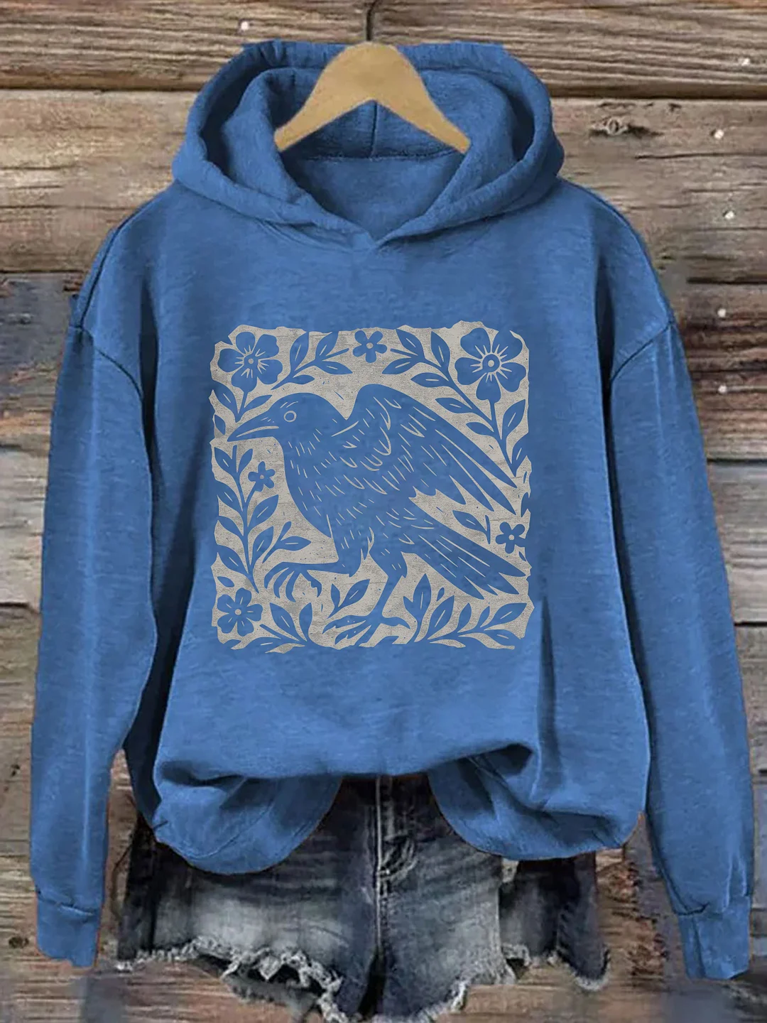 Gothic Raven Graphic Hoodie