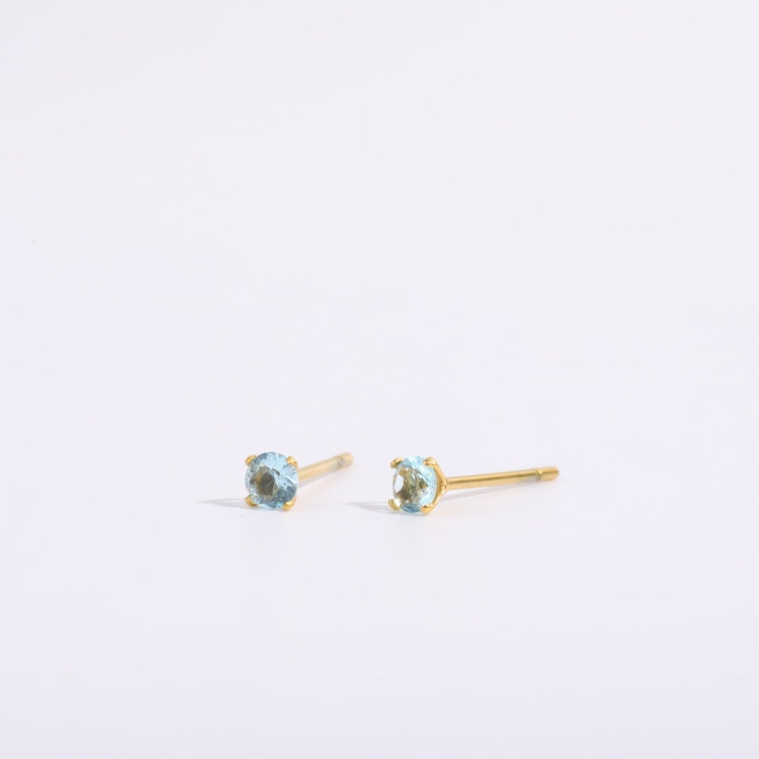 Round Geometric Titanium Steel Stud Earrings