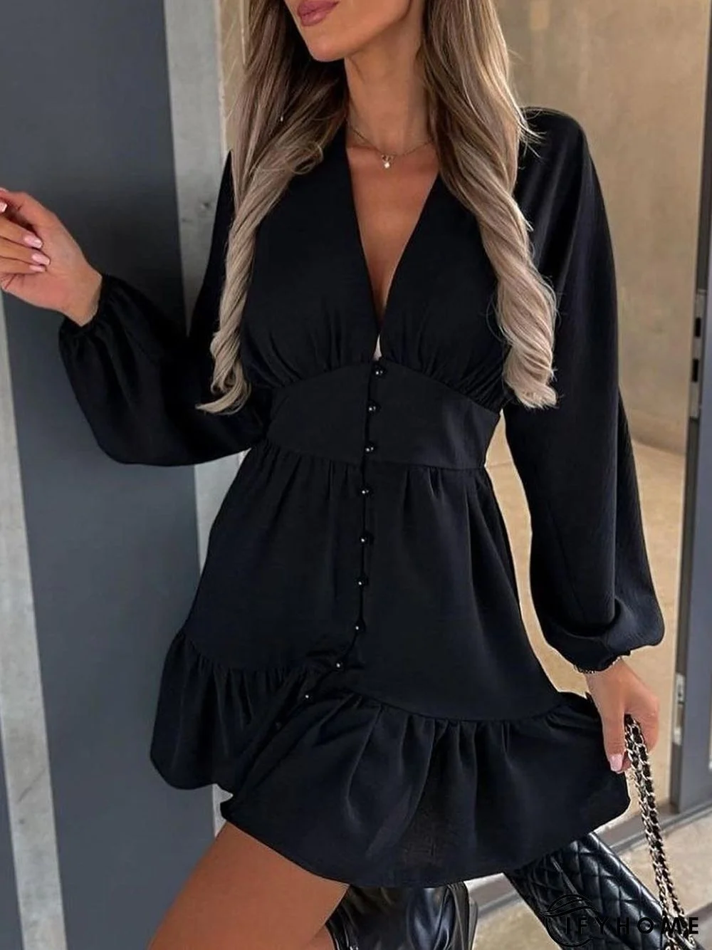 Plain Casual Dress | IFYHOME