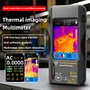 BSIDE Thermal Imaging Camera Multimeter, 320 x 320 IR Resolution with 15 Thermal Palettes, 20000 Counts with 3.98 Inch Touch LCD, Measuring Cap, AC Clamp, Temperature Diode for Electrical Home Electronic Inspection