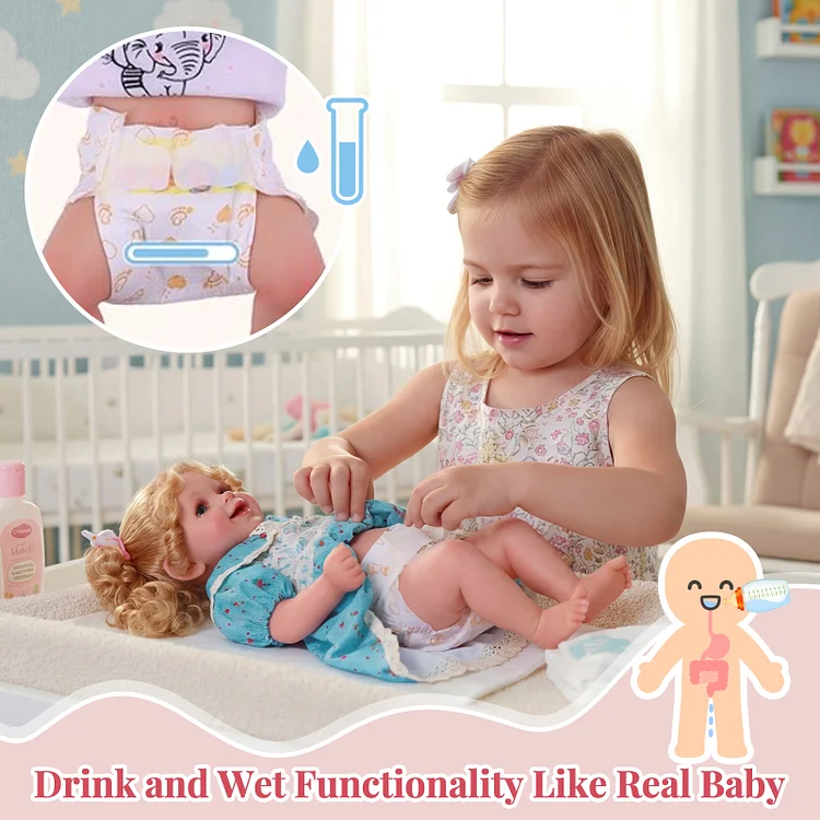 Babeside Smiling Reborn Baby Yaney 20'' Princess Girl Gentle Daily Companion