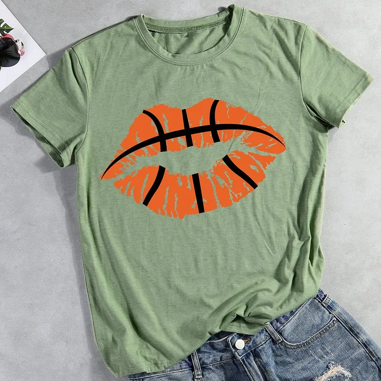 Basketball Lips T-Shirt Tee-011916-Annaletters