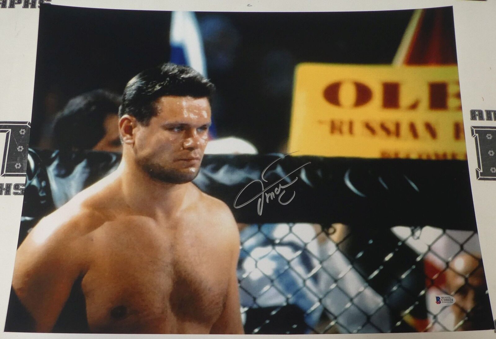 Oleg Taktarov Signed UFC 16x20 Photo Poster painting BAS Beckett COA Picture Autograph 5 6 7 MMA