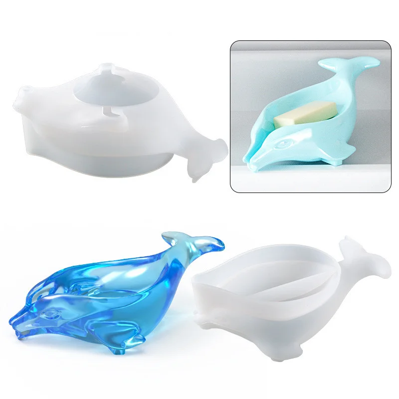 Dolphin Shape Soap Box Silicone Resin Mold