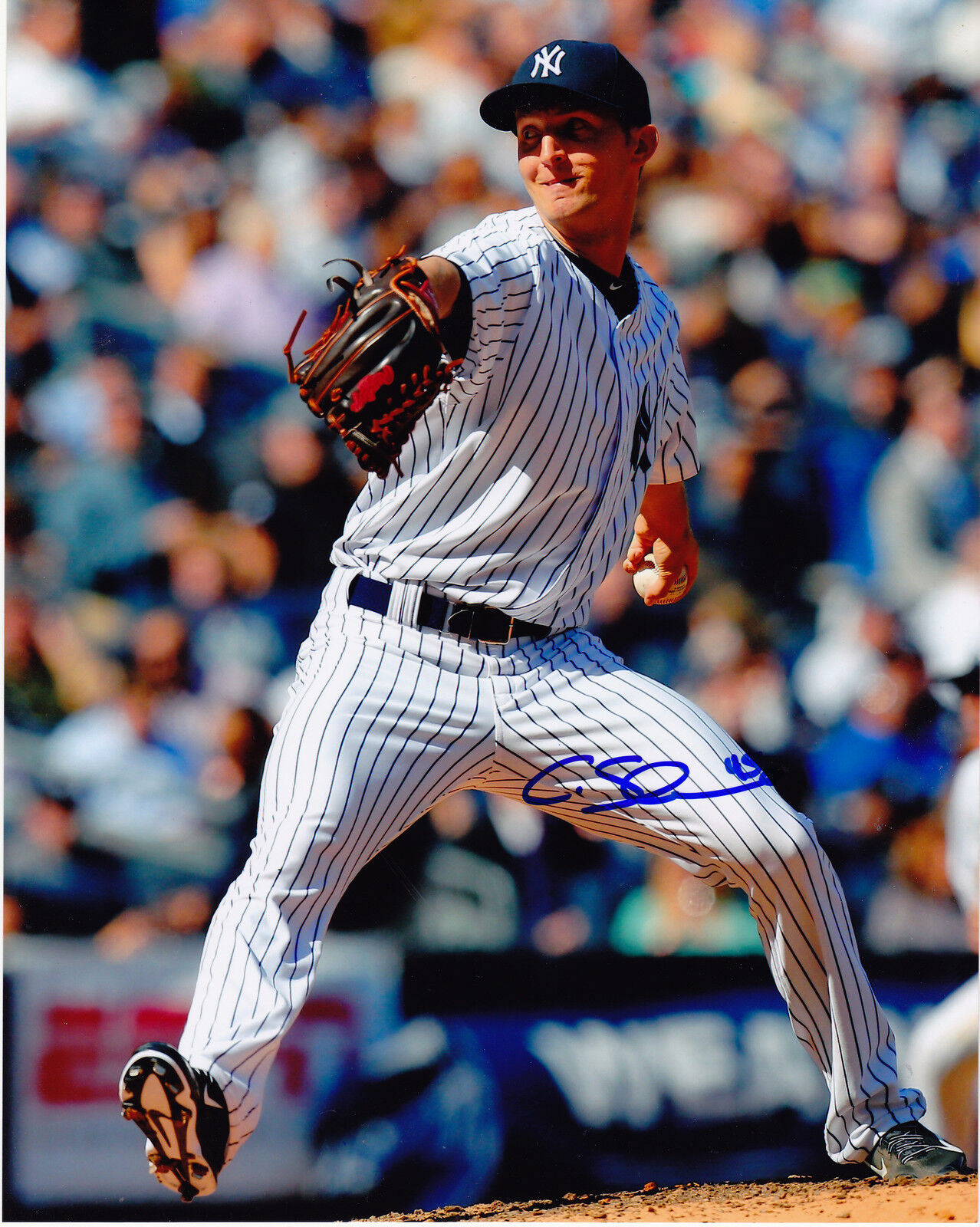 CHASEN SHREVE NEW YORK YANKEES ACTION SIGNED 8x10