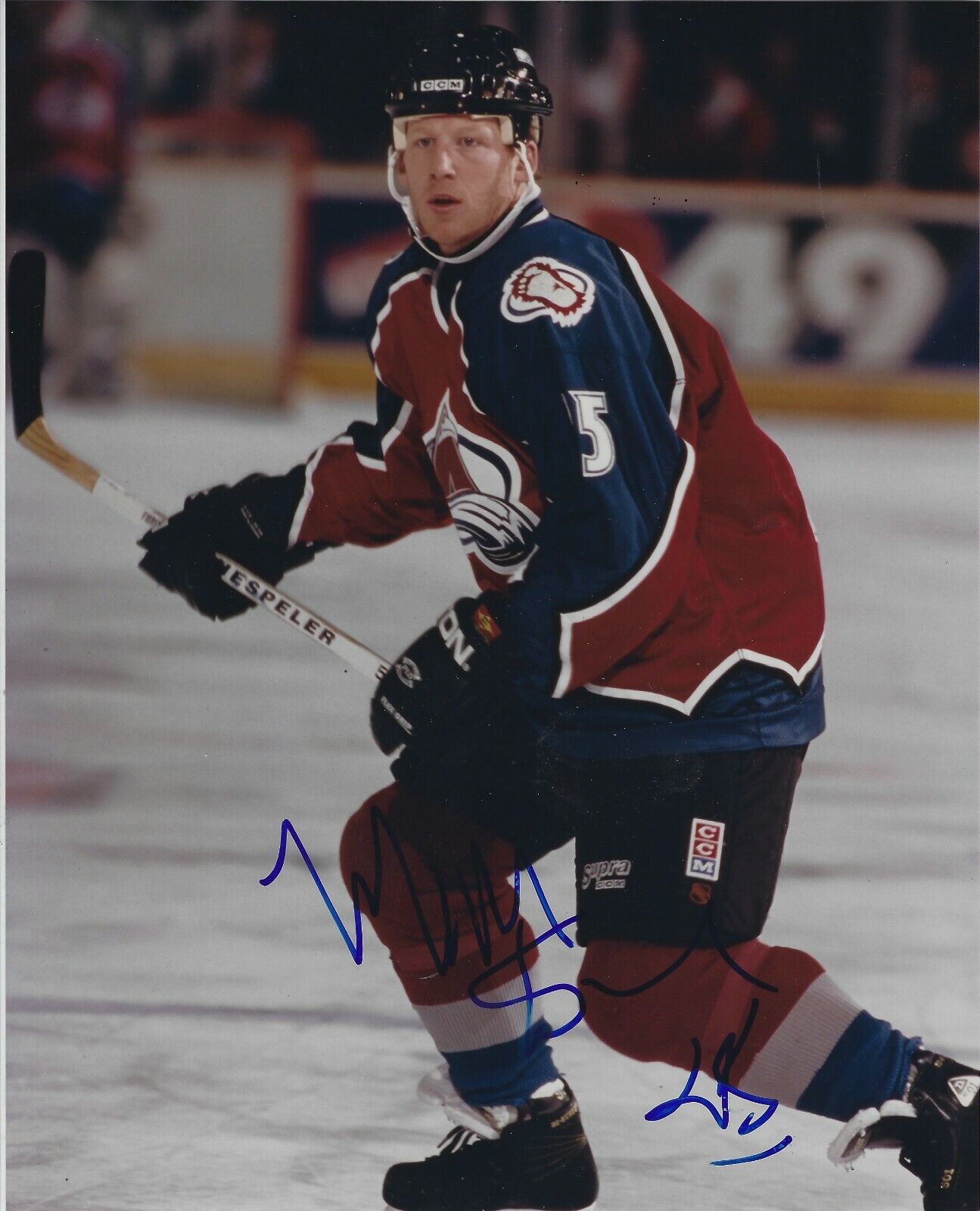 Autographed MIKE KEANE Colorado Avalanche 8x10 Photo Poster painting w/COA