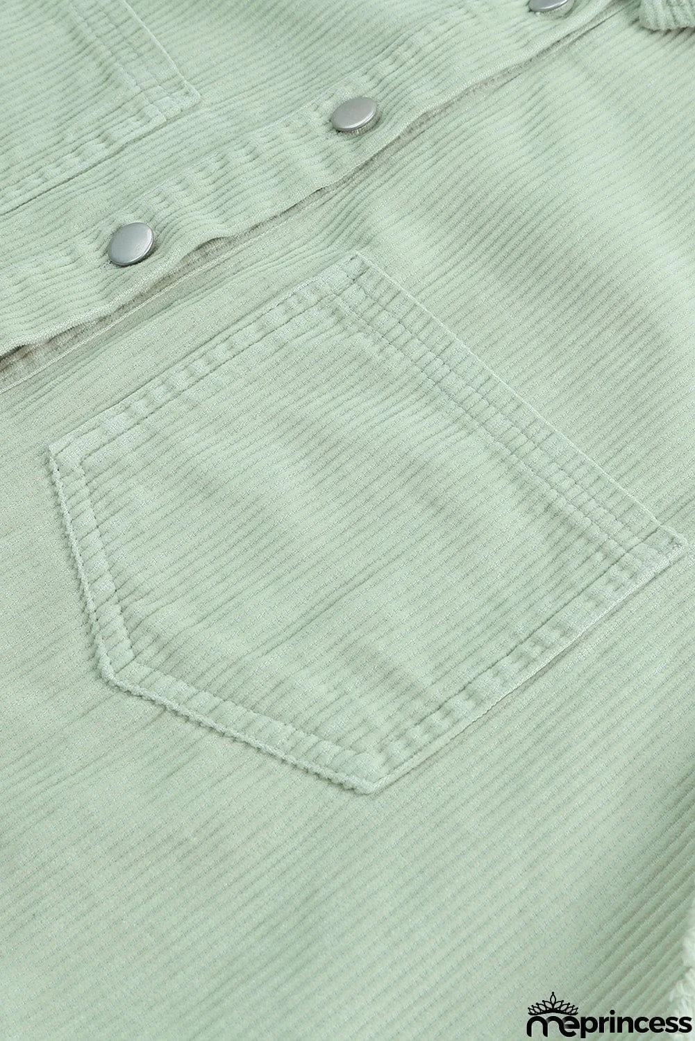 Frayed Boyfriend Corduroy Shacket