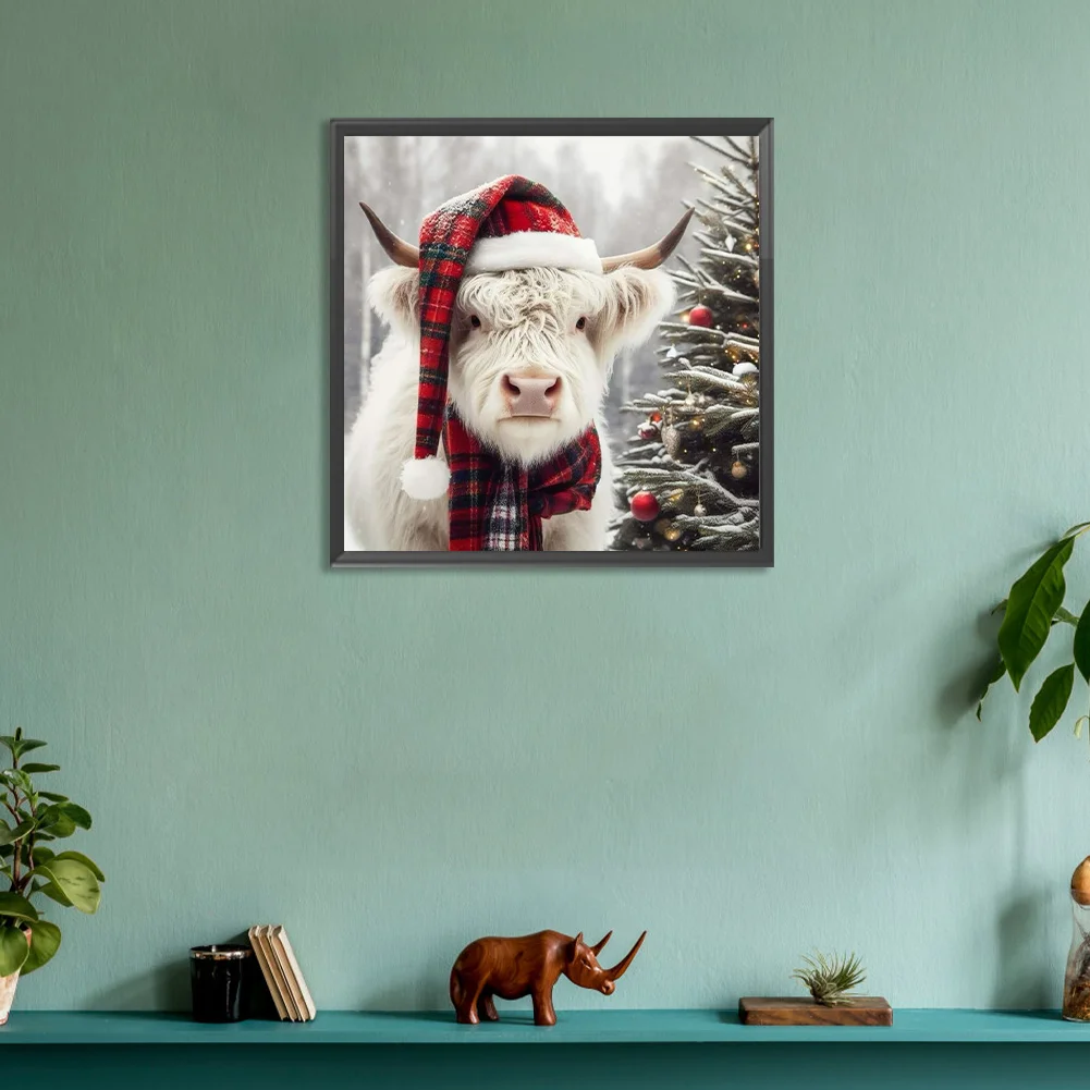 Diamond Painting - Full Round Drill - Christmas Yak(Canvas|30*30cm)